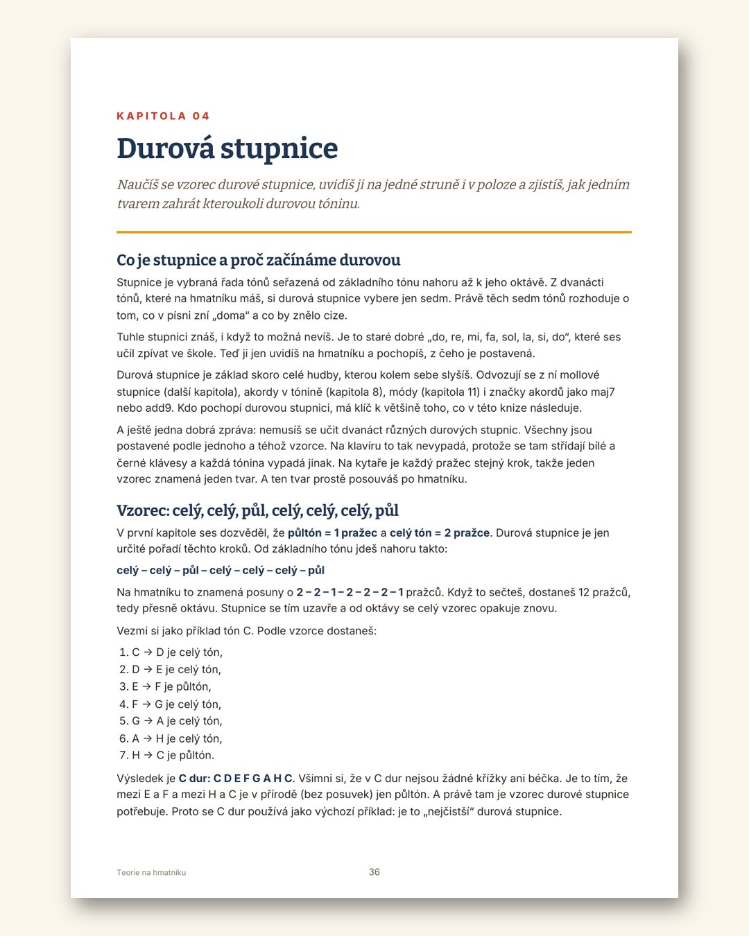 Výklad: durová stupnice